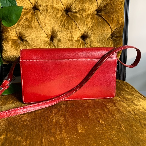 Vintage Red Leather Mini Bag - Picture 3 of 7